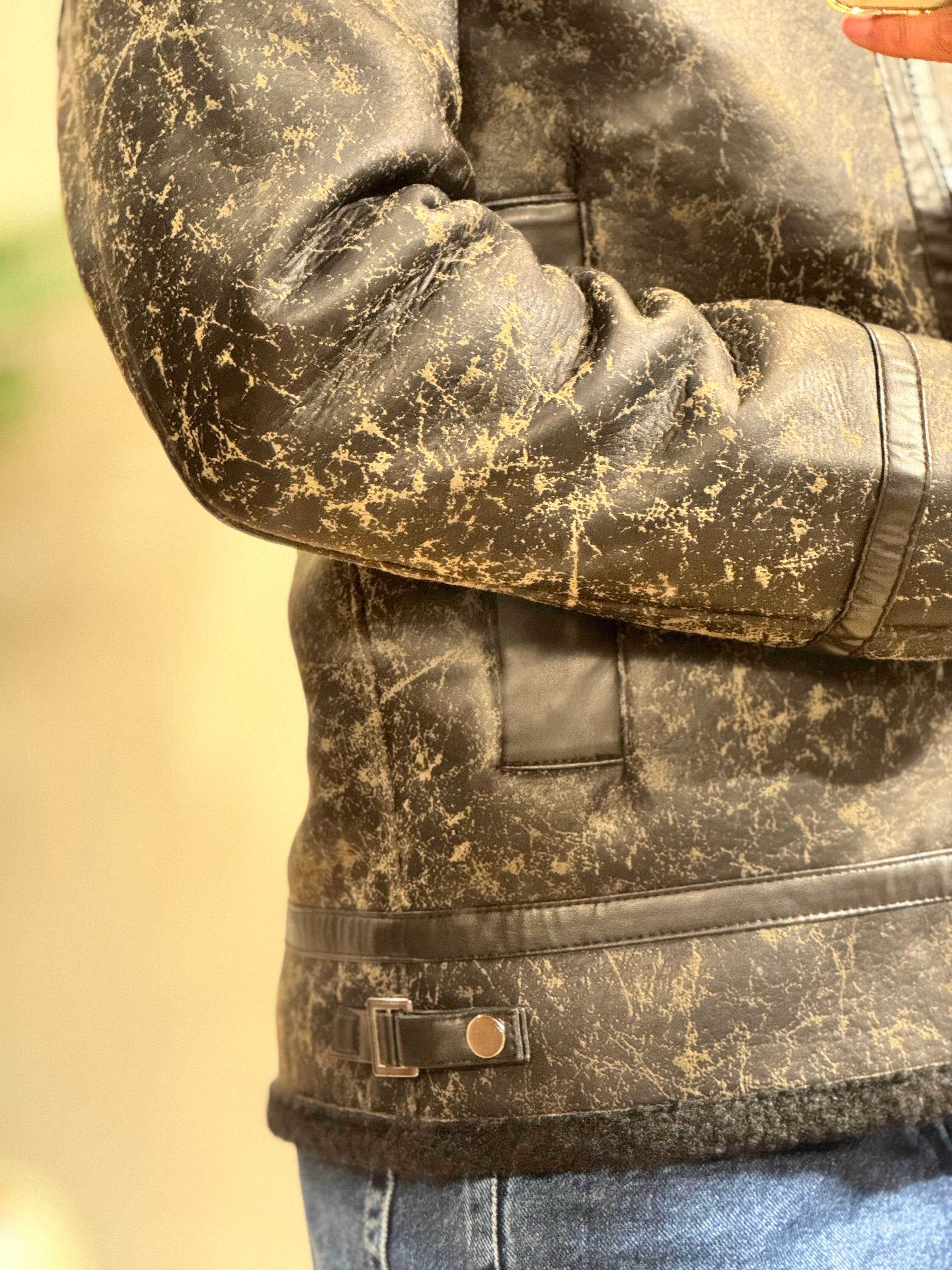 Men’s Distressed Aviator Jacket