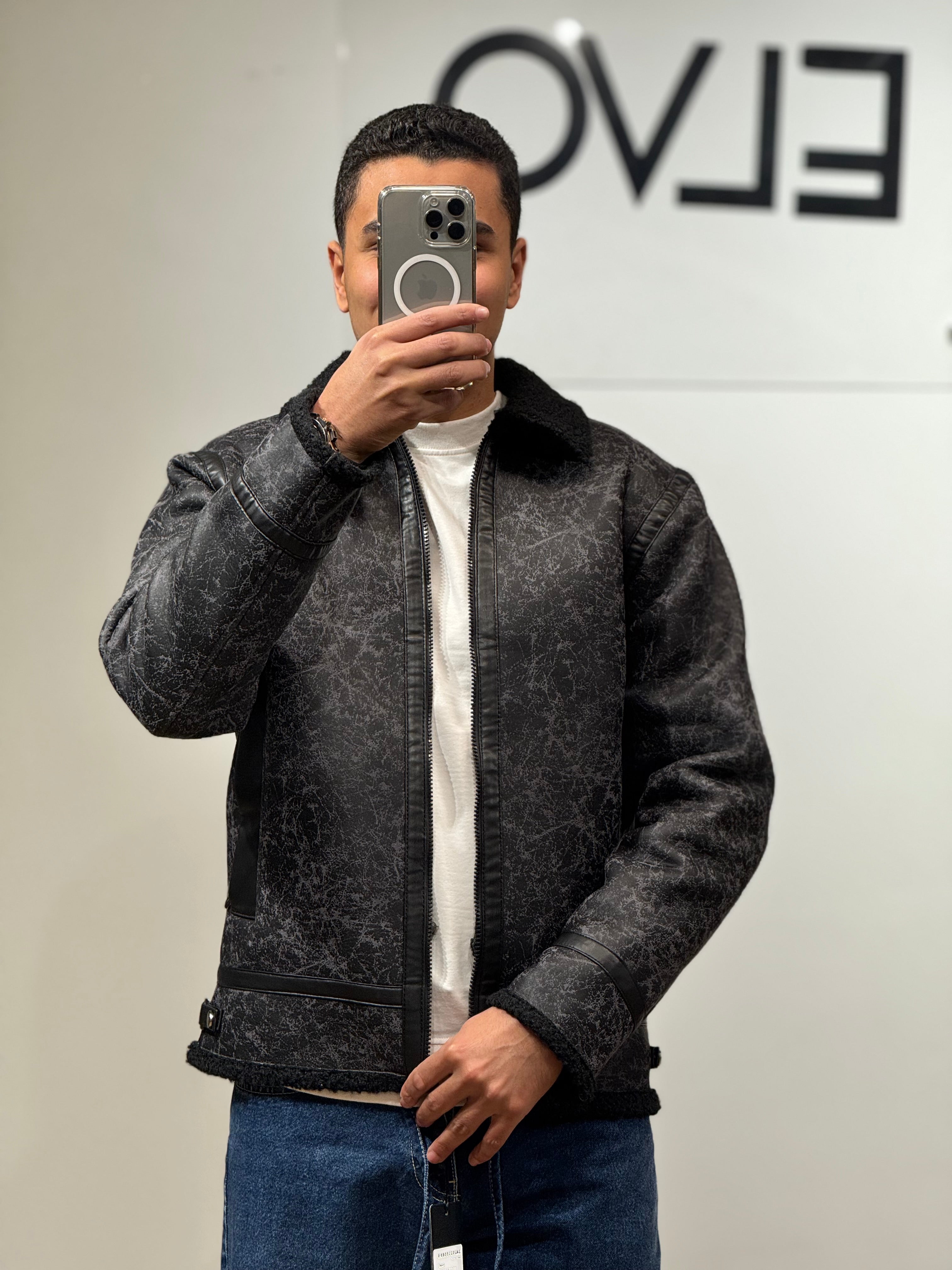 Men’s Distressed Aviator Jacket