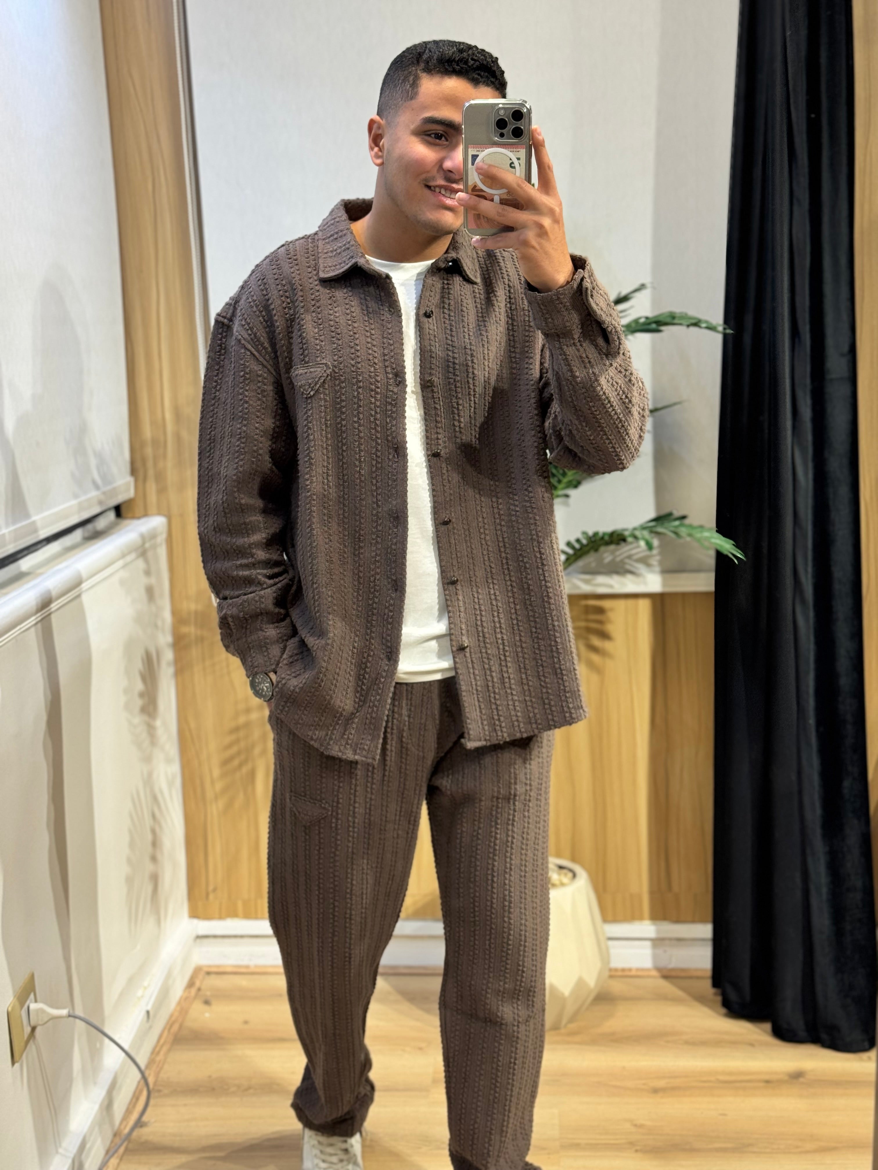 Men’s Textured Casual Suit Set PRADA