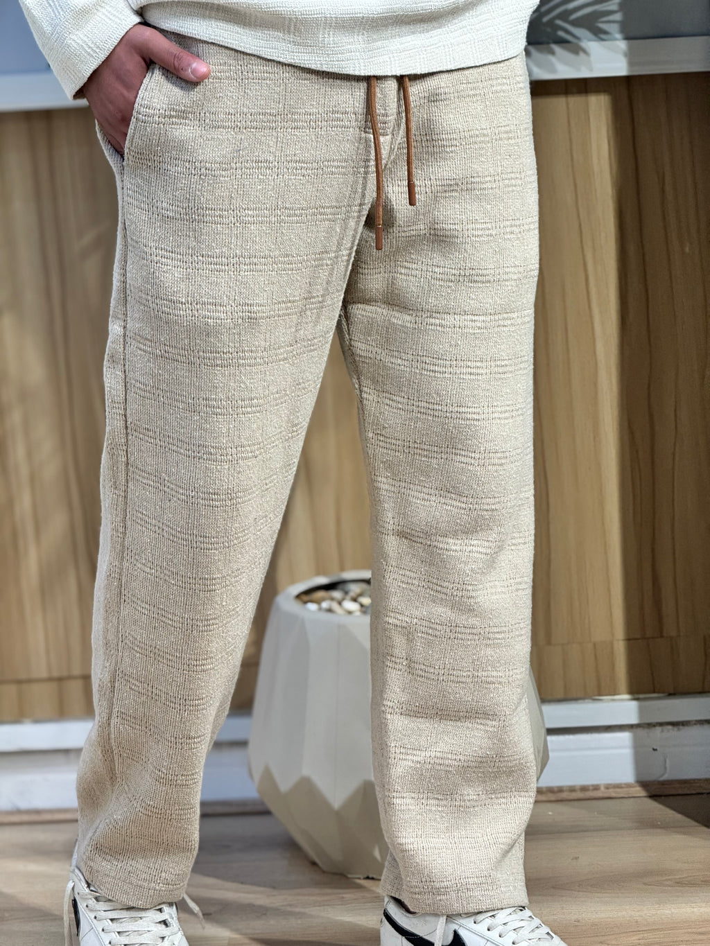 Textured Lounge Set – Light Beige