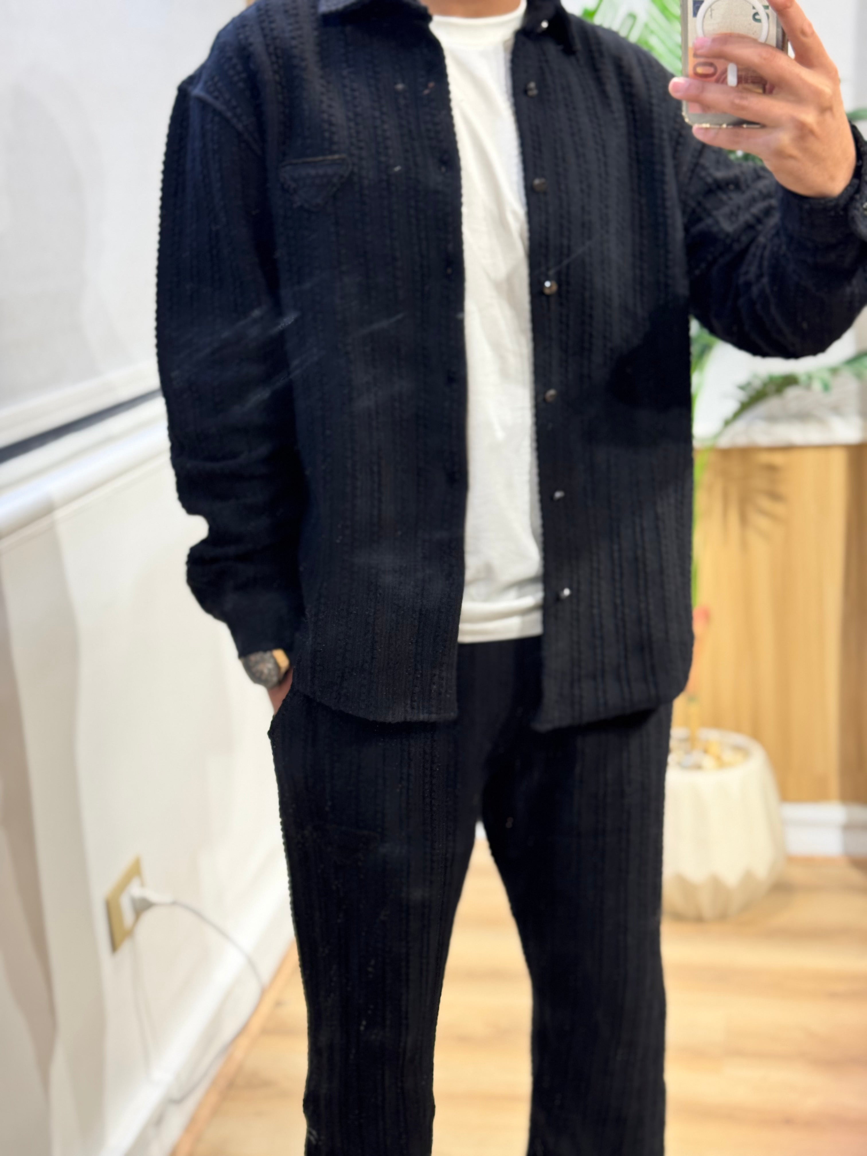 Men’s Textured Casual Suit Set PRADA