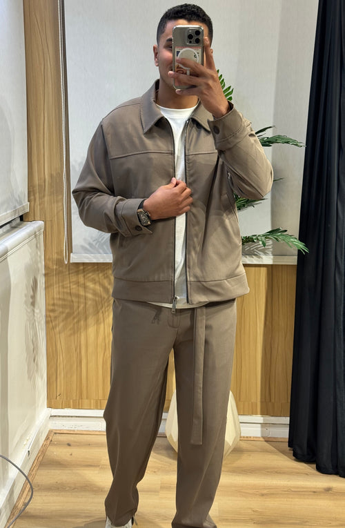 Casual Zip-Up Suit