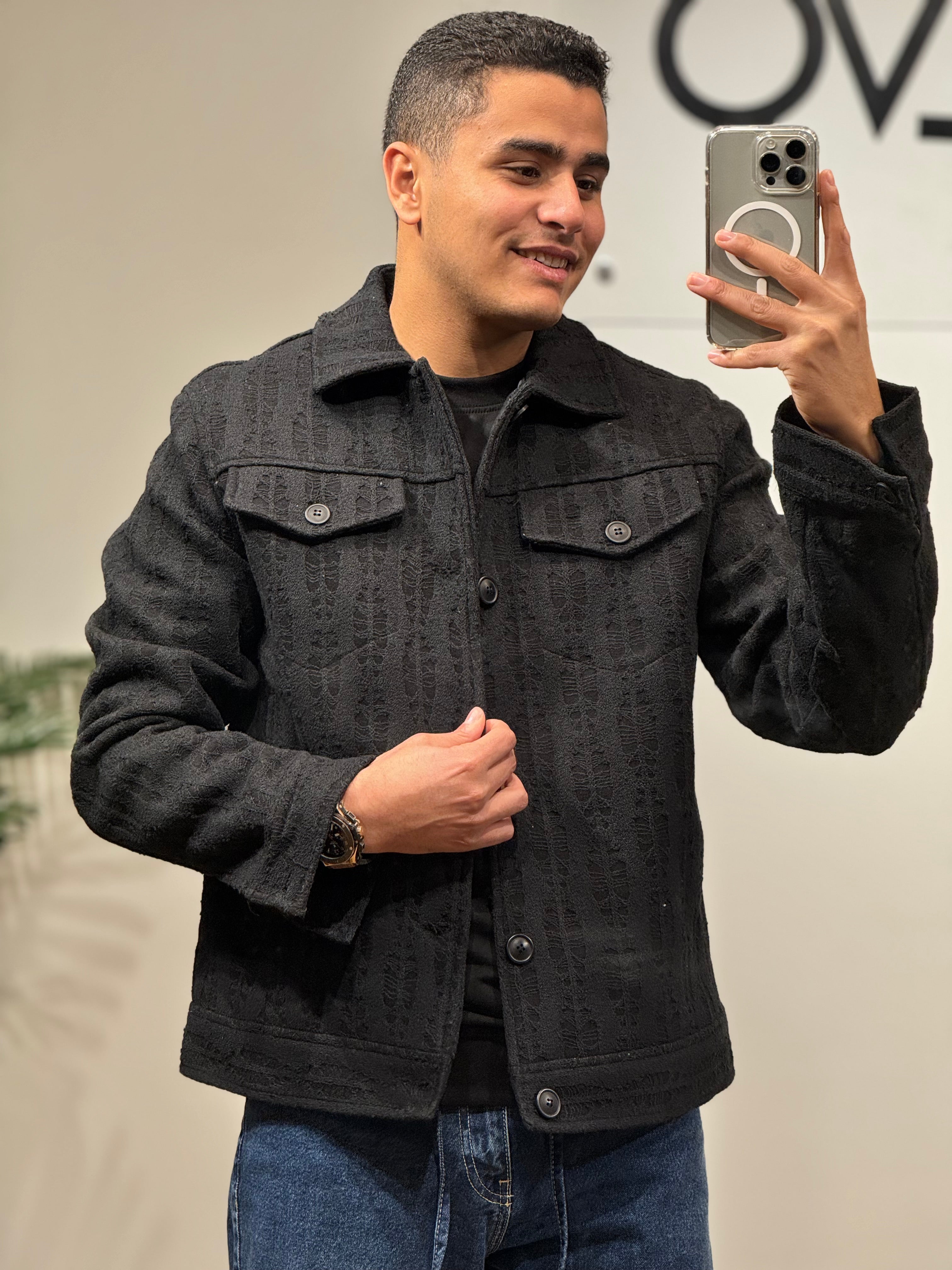 Textured Jacquard Jacket