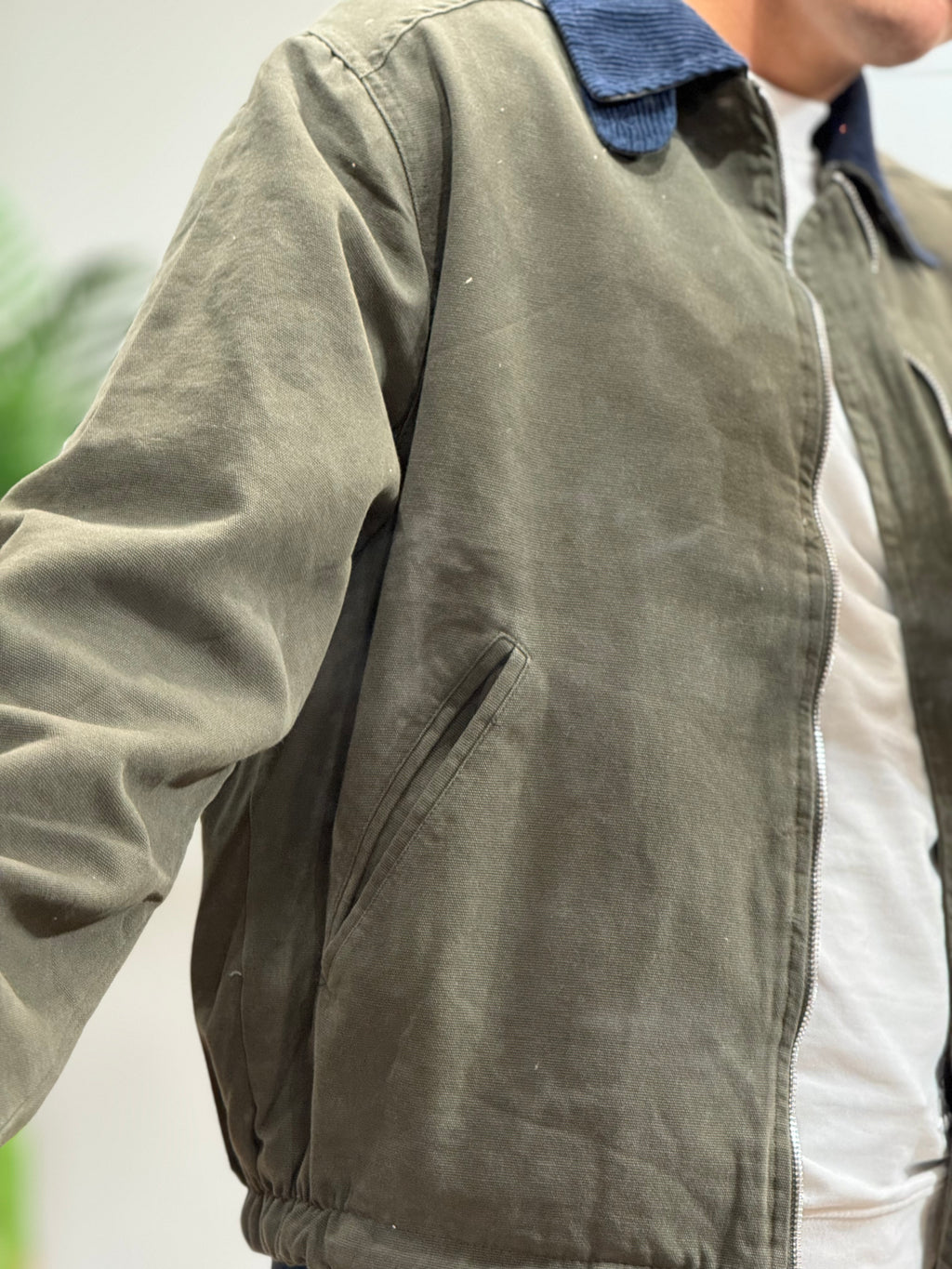 Men’s Olive Zip Jacket