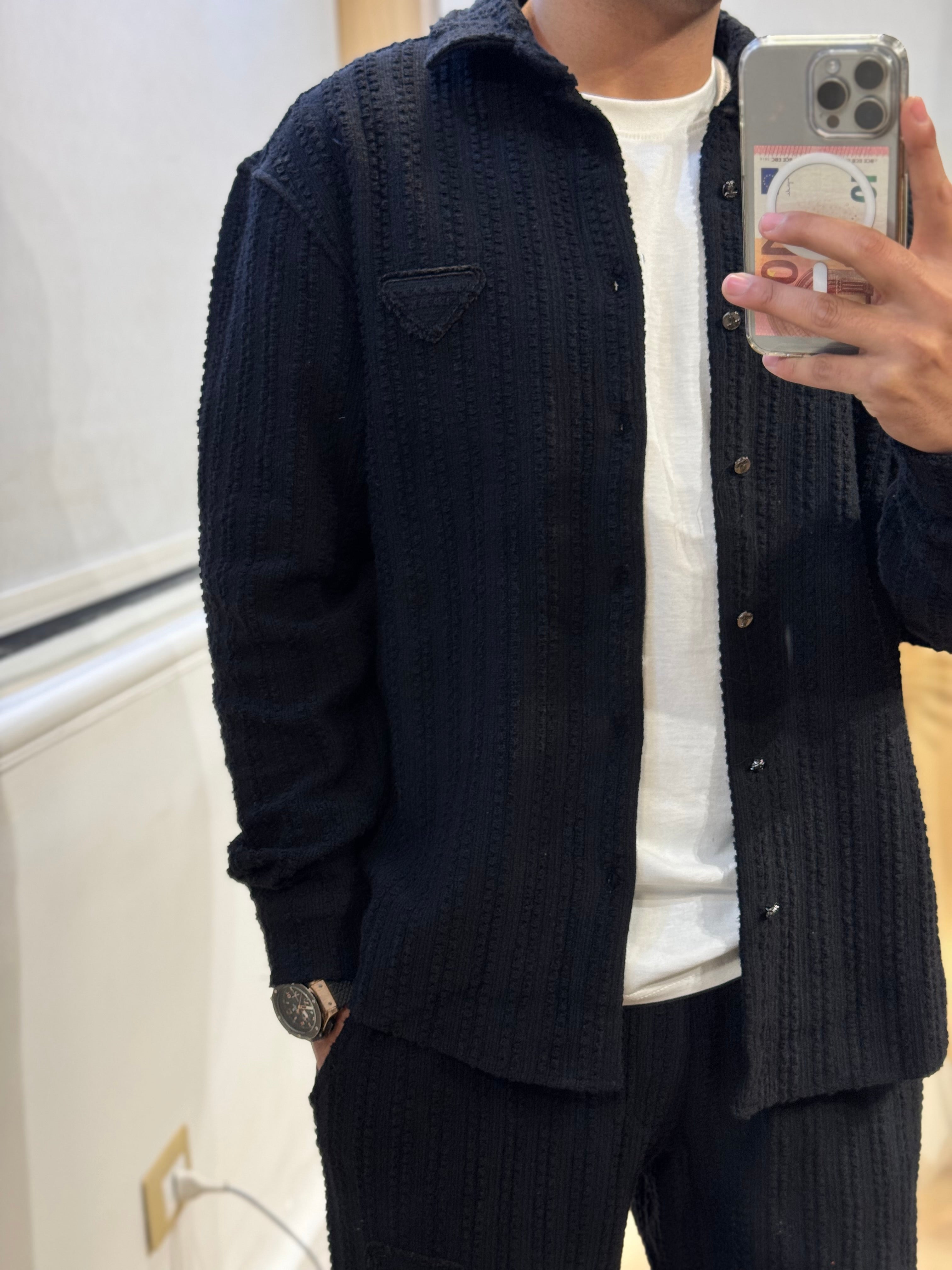 Men’s Textured Casual Suit Set PRADA